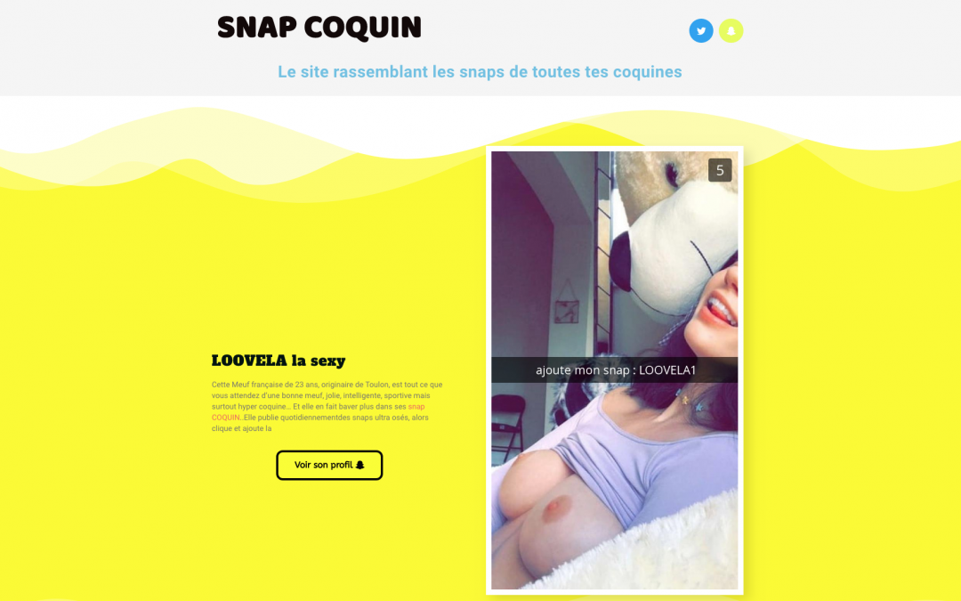 Snapcoquin, pour se caler rapidement et facilement un moment de plaisir