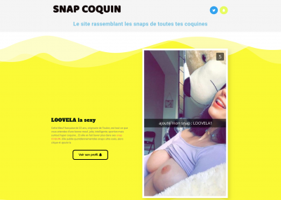 Snapcoquin, pour se caler rapidement et facilement un moment de plaisir