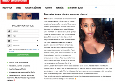 Black-rencontres.com : le site pour trouver l’amour ou un plan cul avec une black